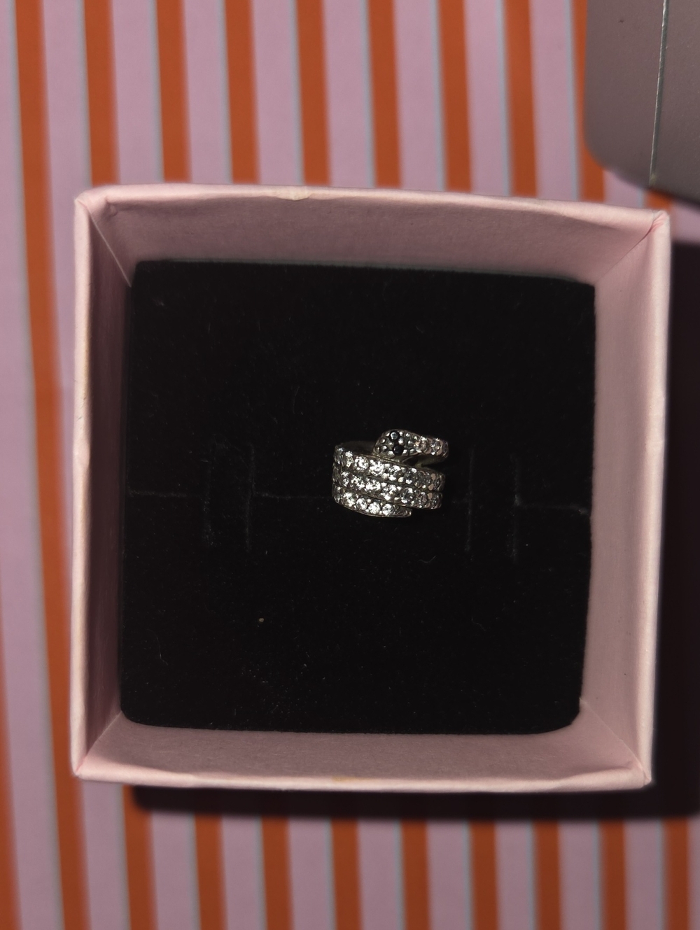 Pandora Sparkling Snake Charm Retired- Women's Jewelry